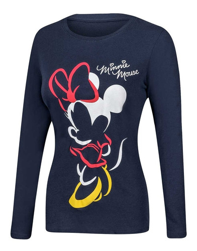 Playera Casual Mujer Lpz Ddplrl272 Marino Minnie 540* S5