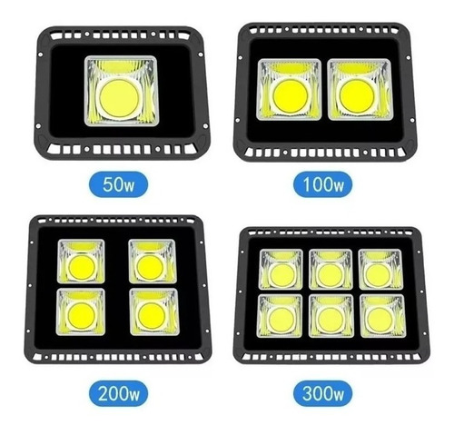 Reflector Led Cob 50w Ip65 Luz Blanca 85v-265v Ip65