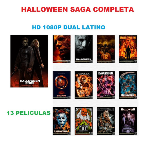 Halloween Saga Completa Hd 1080 Dual (leer Descripción)