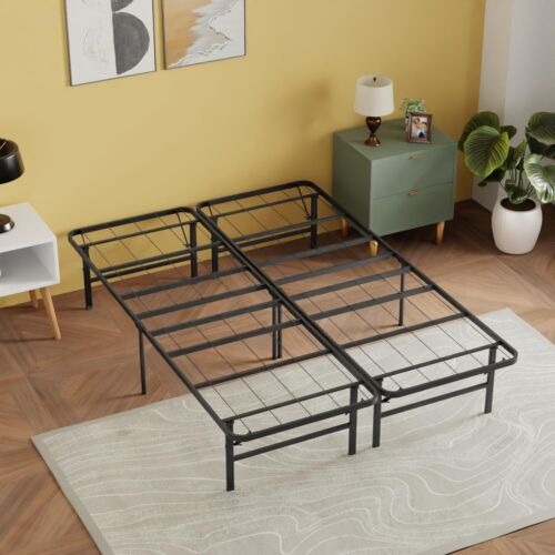 Full Size Foldable Bed Frame Noise-free Mattress Foundat Nnk