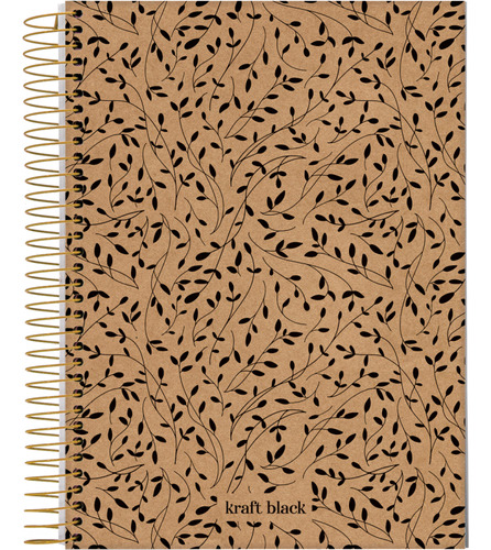 Caderno Jandaia Universitário Kraft Black Espiral 80 Folhas