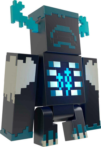Figura De Acción Mattel Minecraft Warden Con Luces Y Sonidos