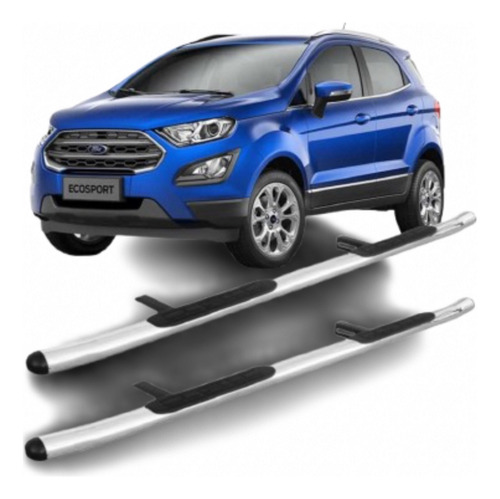 Estribos Ford Ecosport Hasta 2012 Ovalado !!! Oferta Gris/negro