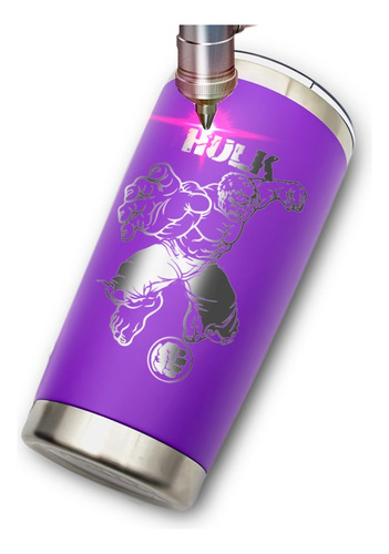 Termo Yite Morado 500 Ml Diseño Hulk