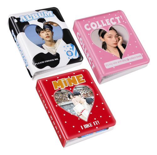 ~? 3 Pcs 3 Pulgadas Mini Kpop Photocard Binder Holder Photo 