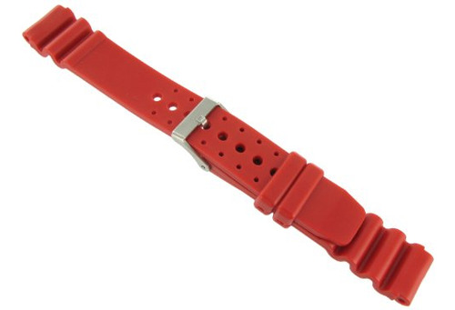 18mm Red Rubber Pro Sport Watch Band Strap B003vs95xq_190324