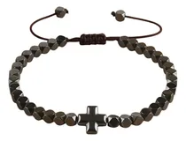 Comprar Pulsera De Hombre Cruz  Hematita