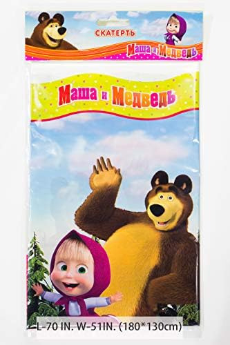 Mantel Brillante De Masha Y El Oso Para Suministros De Fiest
