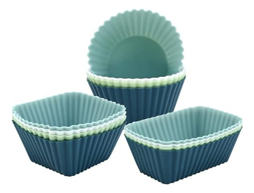 Paquete De 12 Moldes De Silicona Reutilizables Para Hornear
