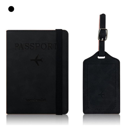 Set Portadocumentos De Viaje, Porta Pasaportes De Pu 2pcs