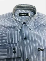 Comprar Camisa Hombre Talle M Rever Pass M\u002Flarga Azul Con Canesú