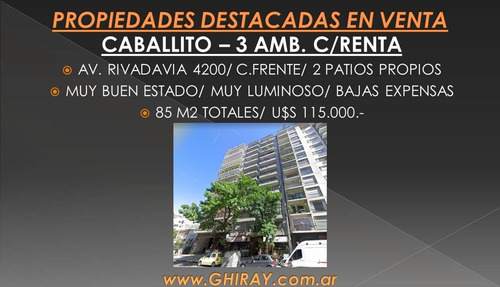 Imagen 2 de 18 de 3 Amb. Almagro, Av. Rivadavia 4200. Con Renta