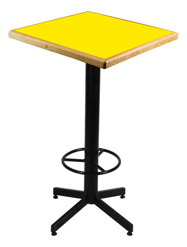 Comedor Periquero Mesa Alta Para Bar Restaurante Cafetería Amarillo Liso
