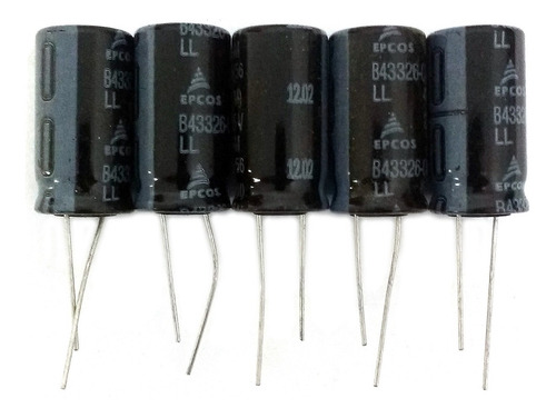 Kit 5un Capacitor Eletrolítico 22uf X 385v 85 Graus