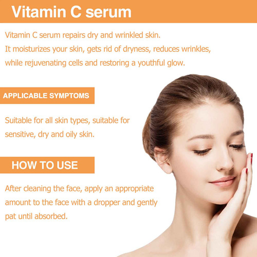 A Impressão De Vitamina C Ilumina O Tom De Cuidado Da Pele,