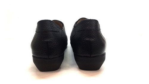 Imagen 4 de 4 de Zapato De Cuero Cómodo Para Damas Modelo 3617 / Negro