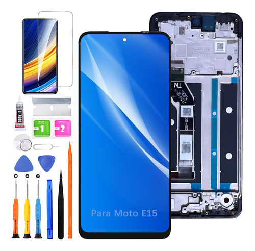 Pantalla Para Moto E15 Xt-2523 Display Con Marco