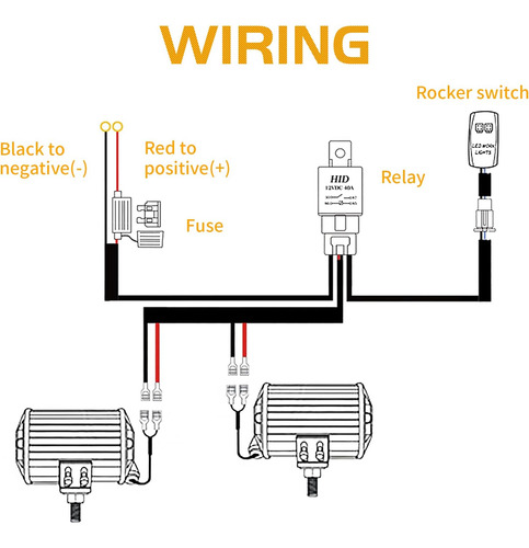 Arnés De Cableado De Barra De Luz Led Con Interruptor, Kit D