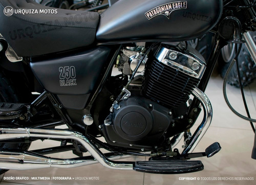 Moto Patagonian 250 Black 0km Zanella Urquiza Motos Chopper