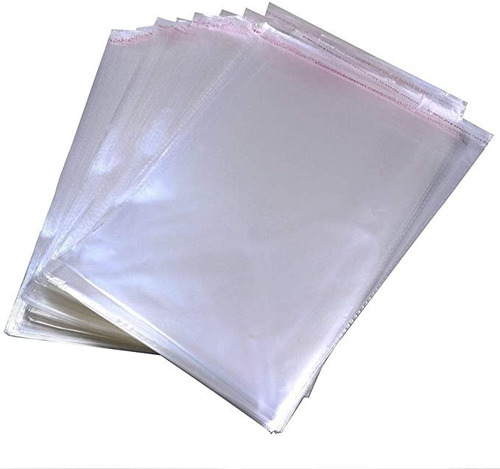Pack 100 Bolsas Plastica Transparente 24x33cm Con Adhesivo 