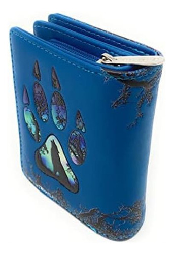 Shag Wear Wolf Paw Cartera Pequeña Para Mujer Azul