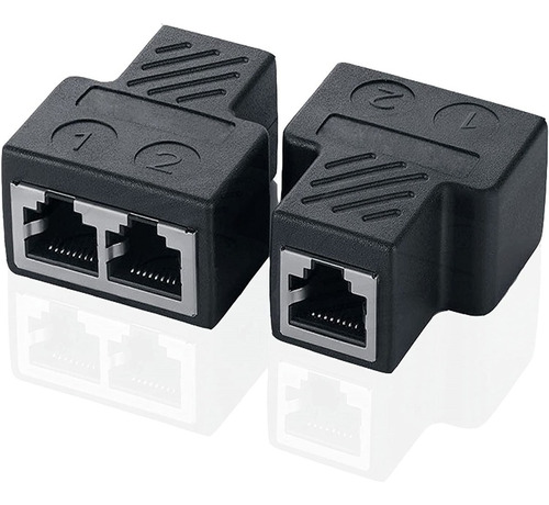 Adaptador Splitter Rj45 Rj 45 Conector Multiple 1x2 Red