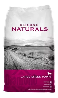 Alimento Diamond Naturals Large Breed Puppy para perro cachorro de raza grande sabor cordero y arroz en bolsa de 18.14kg