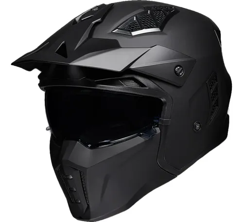 comprar Casco Moto Modular Ilm Z302 Con Soporte Cámara Negro Rider1