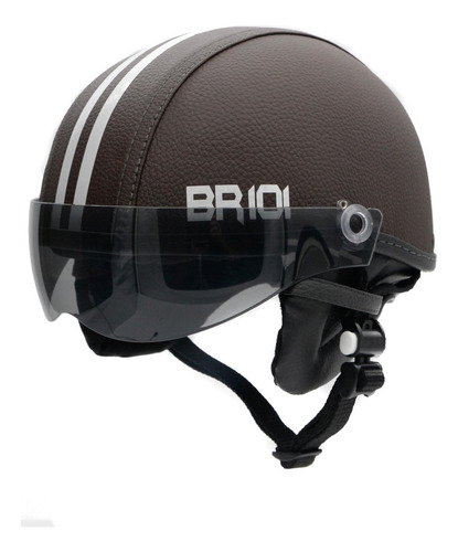 Capacete Coquinho Br 101 Café Fume Pp - Scooter/bike