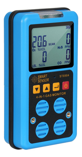 Medidor De Gas Con Sensor De Entrada De Gas Lcd, Pantalla Sm