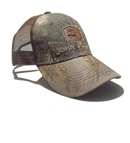 Gorro O Jockey Deportivo Con Malla Camuflado Jhon Deere