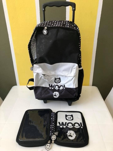 Mochila Carro Hora De Aventura C/cartuchera Dos Pisos 18puLG