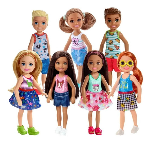 Pack Muñecos Barbie Club Chelsea Amigos Multicolor Surtido