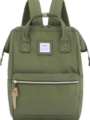Mochila Himawari Clasica Urbana Con Usb Color Verde Musgo Diseño De La Tela Impermeable