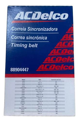 Correia Dentada Corsa Hatch 1.0 8v Ano: 2007/2008/2009/2010