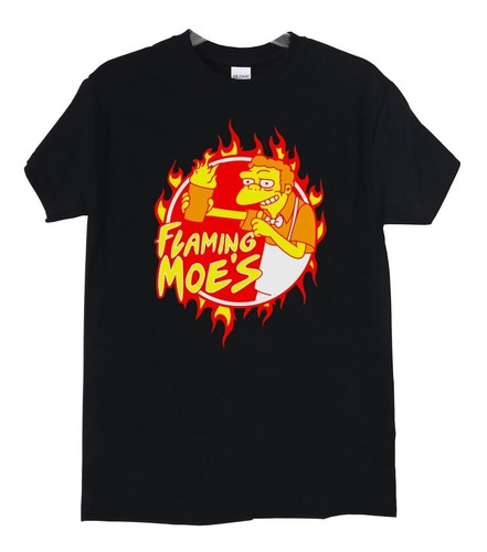 Polera Simpsons Flaming Moe Llamarada Moe Rock Abominatron