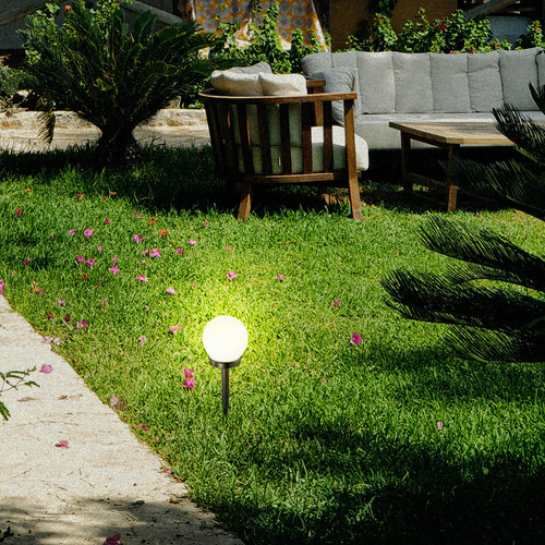 Lámpara De Césped Decorativa Solar Con Enchufe De Tierra, Lu
