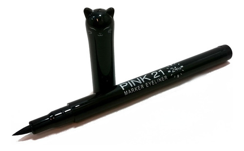 Imagen 4 de 10 de Delineador Gatito Ojos Fibra Negro Pink 21 Negro 24 Horas