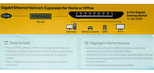 Tp-link 8-port Gigabit 10/100/1000mbps (8 Puertos)