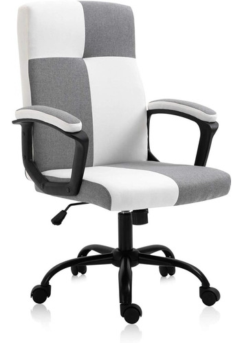 Seatzone-silla De Oficina, Ajustable, Giratoria, Blanco/gris
