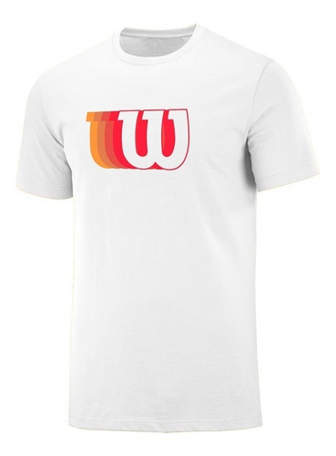 Camiseta Wilson W  - Branca Com Logo 3d Colorido