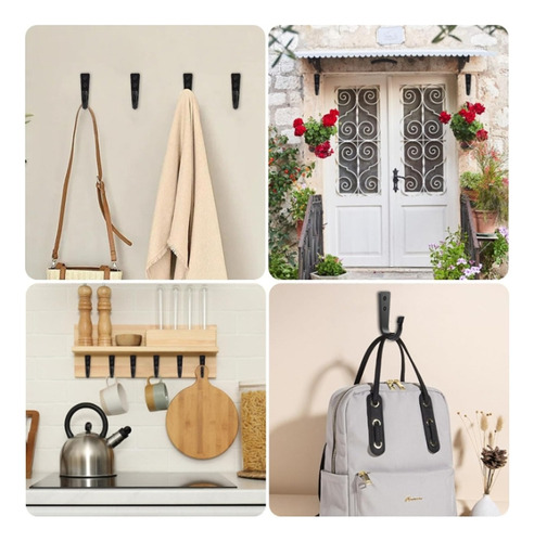 Kit 10 Ganchos Aço De Parede Para Casaco Roupão Resistente