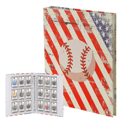 Carpeta Tarjetas De Béisbol Diseño De Bandera America...