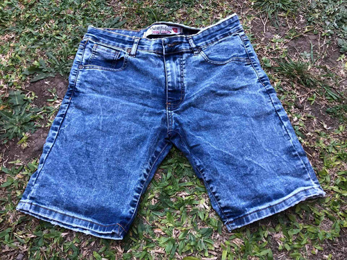 Bermuda De Jean Hombre (pk) Short Talle 32 Con Spandex