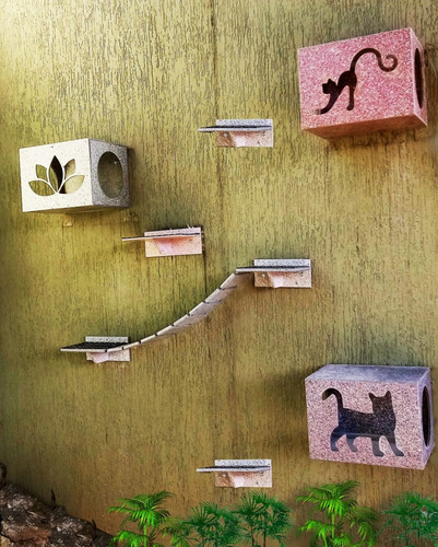 Imagem 1 de 4 de Kit Para Área Externa, 03 Nichos, 03 Prateleiras E Passarela