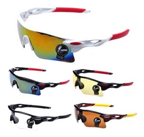 Imagem 2 de 3 de Óculos Esportivo Sol Bike Ciclismo Corrida Vôlei Uv400+brind