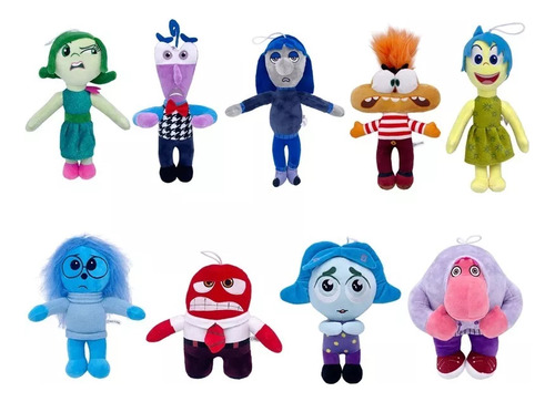 Peluche Inside Out 2 Kit 9 Piezas Intensamente Generic
