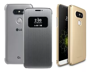2 Fundas LG G5 / G5 Se Quick Cover Color Oro Y Platino