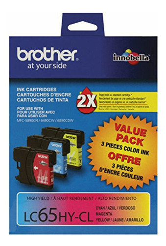 Brother Lc65hycl High-yield 3-pack Ink Cartridge, 900