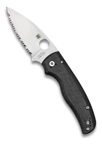 Spyderco Cuchillo Plegable Shaman Mango G-10 Negro Con Spy